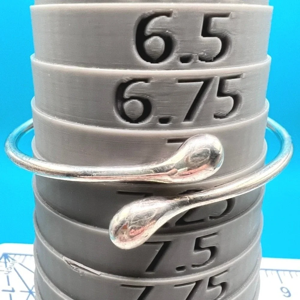 Artisan Sterling Silver Bypass Bangle 7